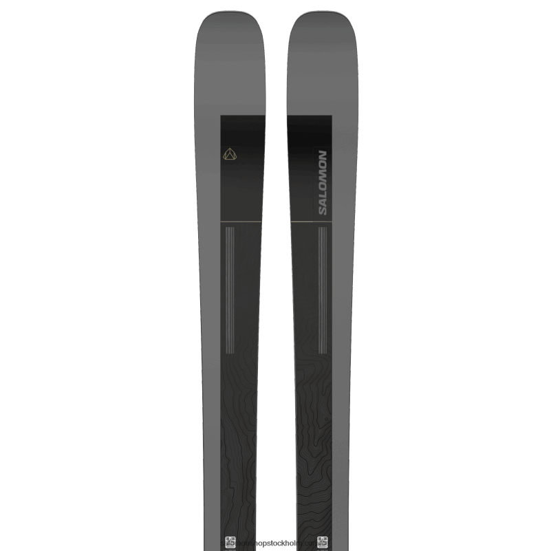 Salomon svart/mörkgrå/blek kakhi metallic allmountainskidor för män - stance 96 T82RP1213