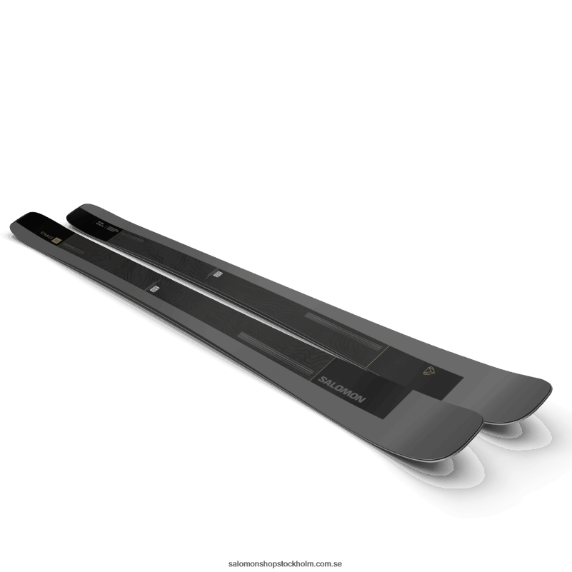 Salomon svart/mörkgrå/blek kakhi metallic allmountainskidor för män - stance 96 T82RP1213