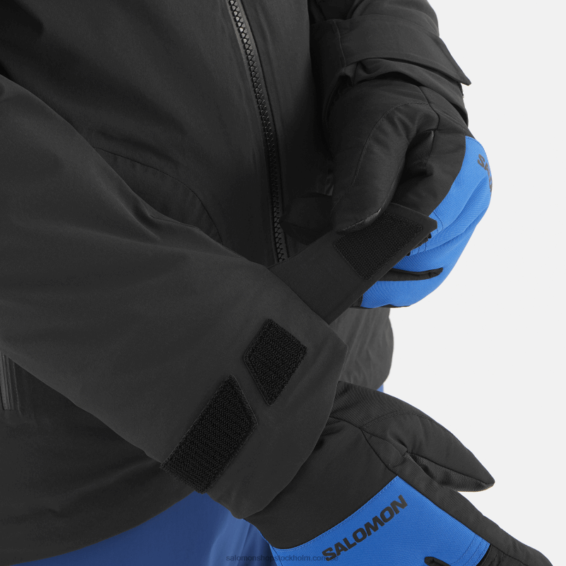 Salomon djup svart/vit Isolerad huvjacka för män - briljant T82RP543