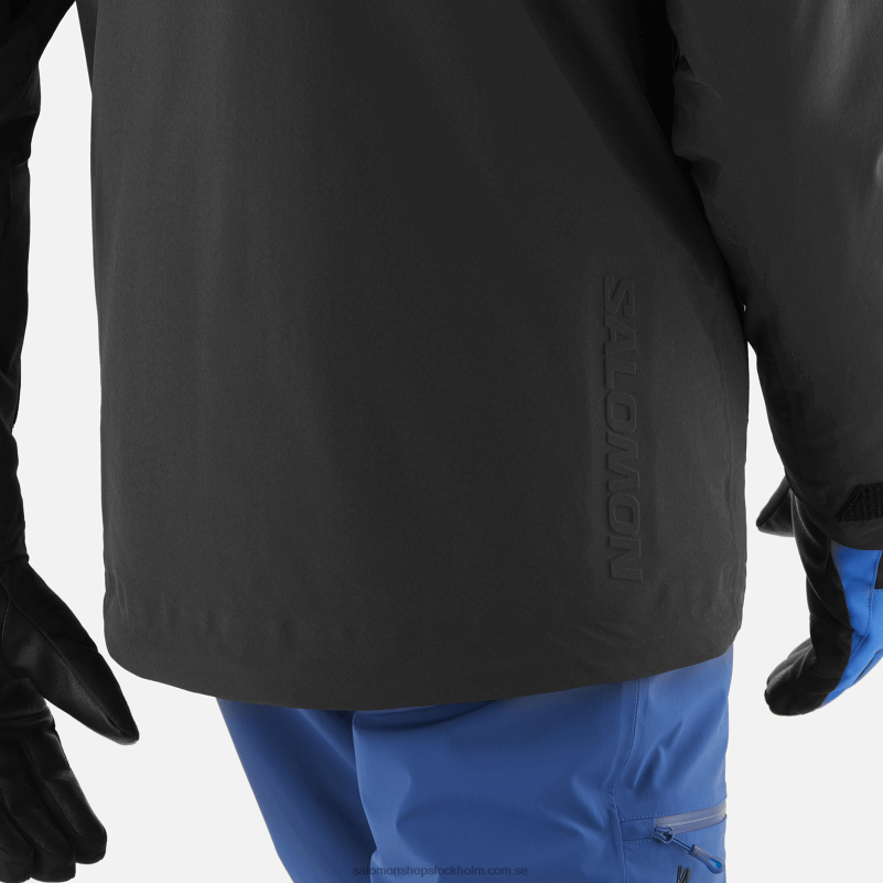 Salomon djup svart/vit Isolerad huvjacka för män - briljant T82RP543