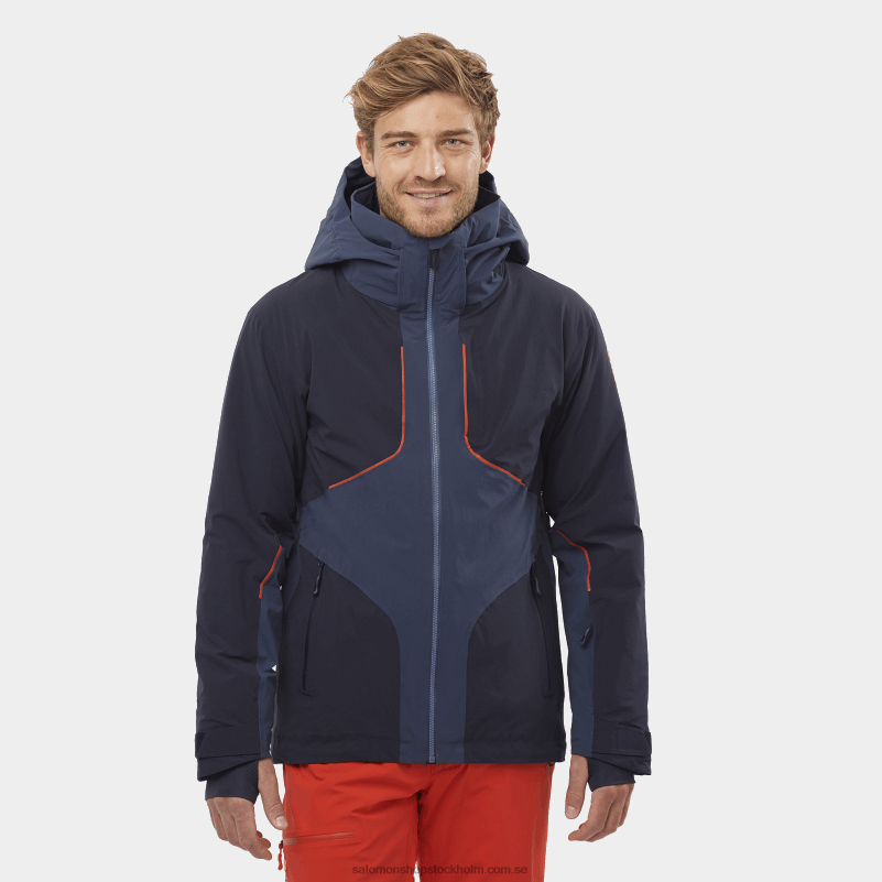 Salomon natthimlen/humör indigo/eldröd Isolerad huvjacka för män - briljant T82RP542