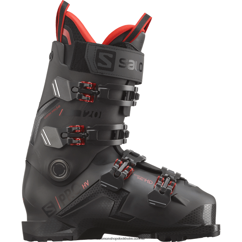 Salomon belluga metallic/röd metallic pistkängor för män - s/pro hv 120 T82RP1228