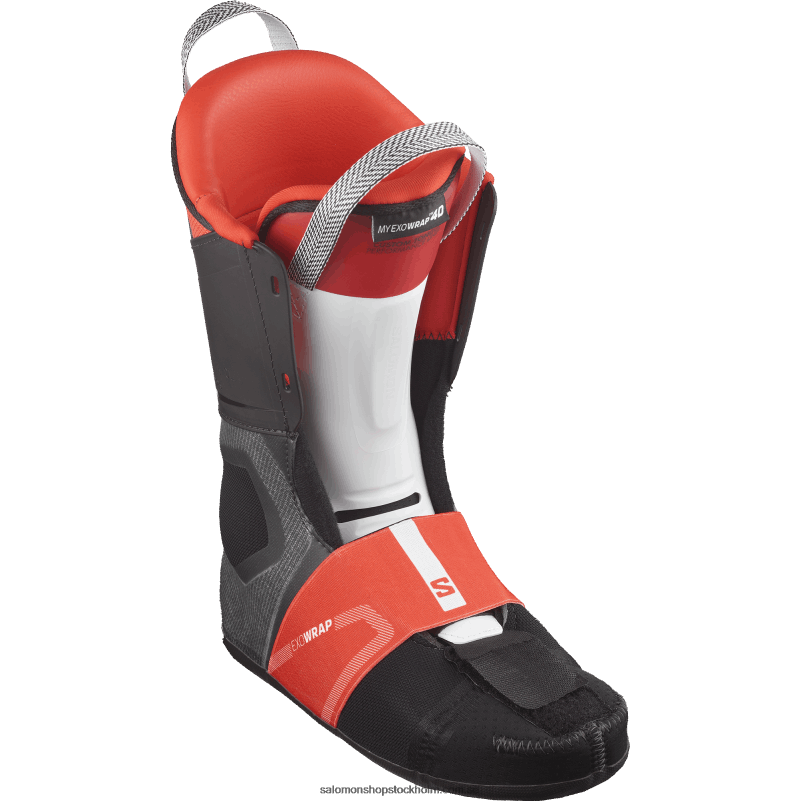 Salomon grå norrsken/svart/röd pistkängor för män - s/pro supra boa 120 T82RP1238
