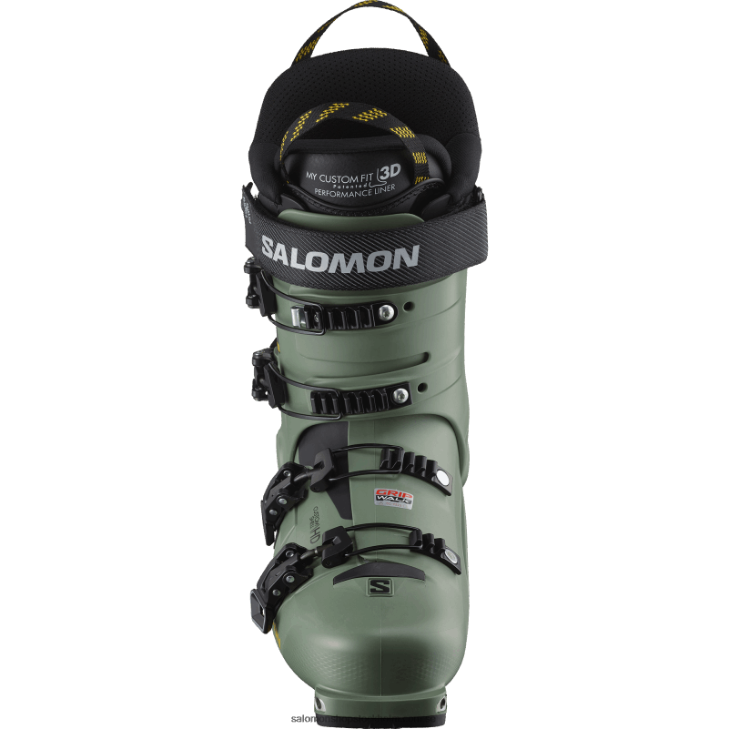 Salomon olja grön/svart/solenergi friåkningsstövlar för män - shift pro 100 kl T82RP1232