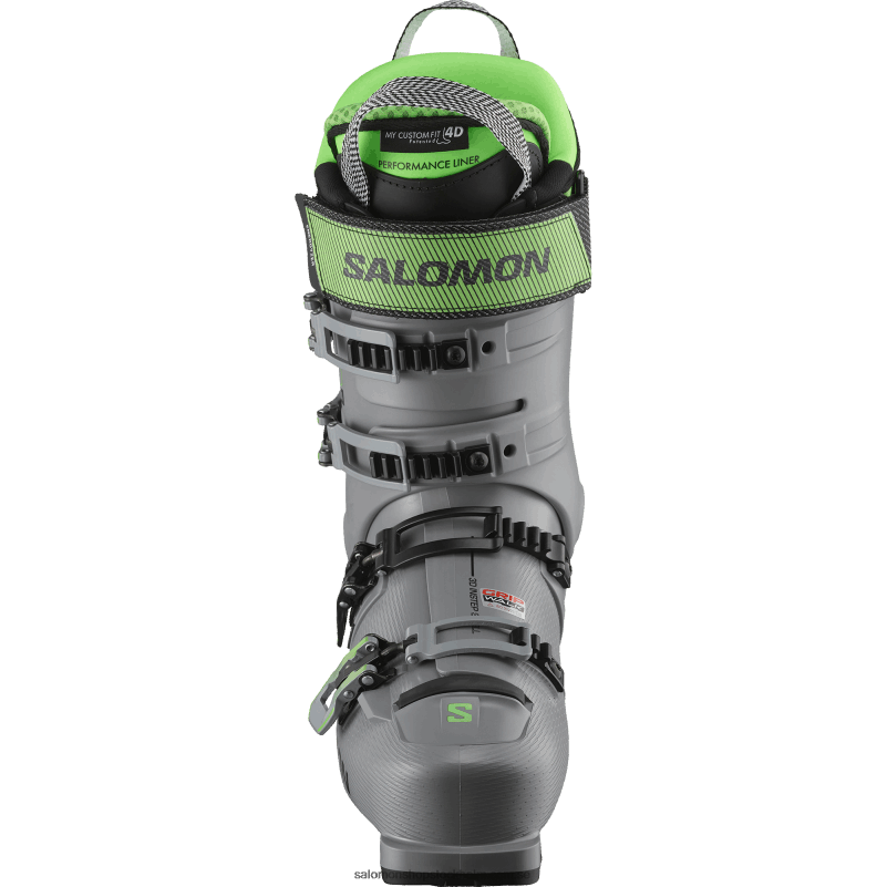 Salomon stålgrå/pastell neongrön 1/svart pistkängor för män - s/pro alpha 120 T82RP1230