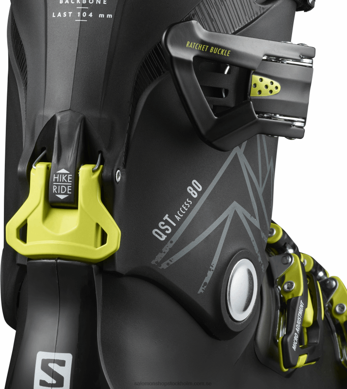 Salomon svart/beluga/syragrön allmountainstövlar för män - qst access 80 T82RP1226