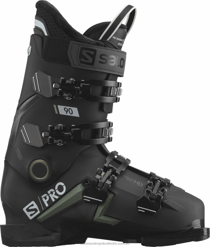 Salomon svart/oljegrön/vit pistkängor för män - s/pro mv 90 cs T82RP1240