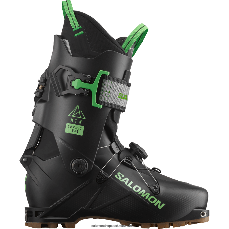Salomon svart/pastell neongrön 1/regnig dag herrturistövlar - mtn summit pure T82RP1233