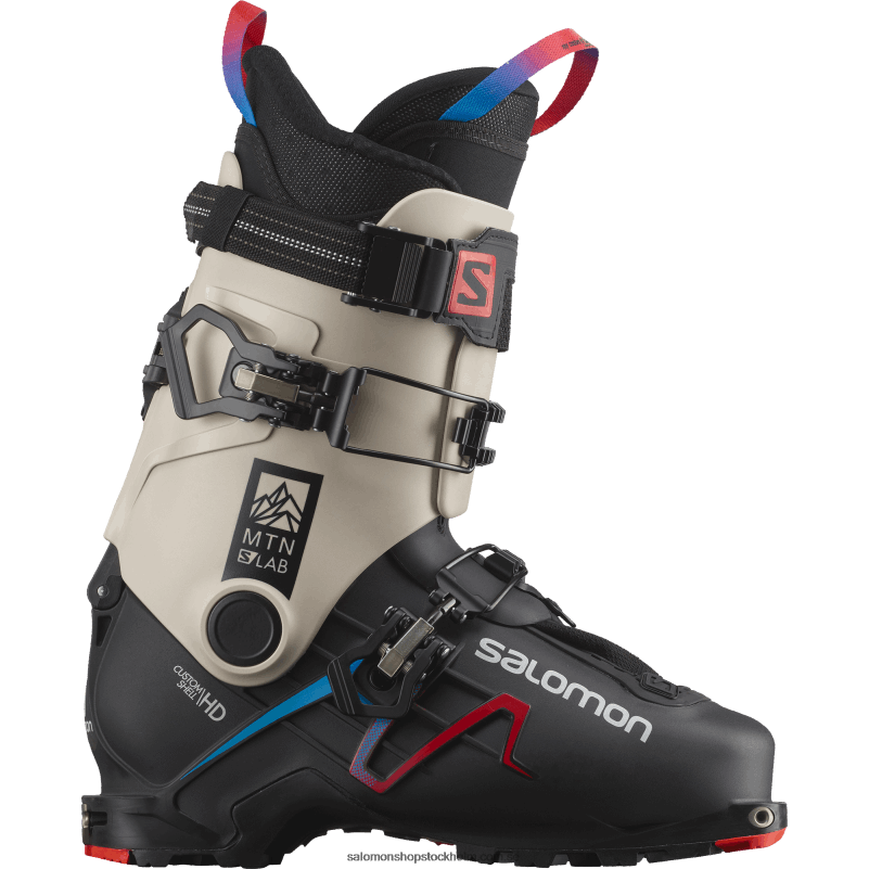 Salomon svart/regnig dag/röd herrturstövlar - s/lab mtn T82RP1214
