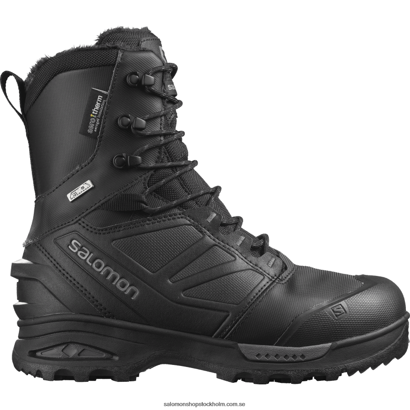 Salomon svart/magnet vinterstövlar för män - tondra pro clima vattentäta T82RP1079