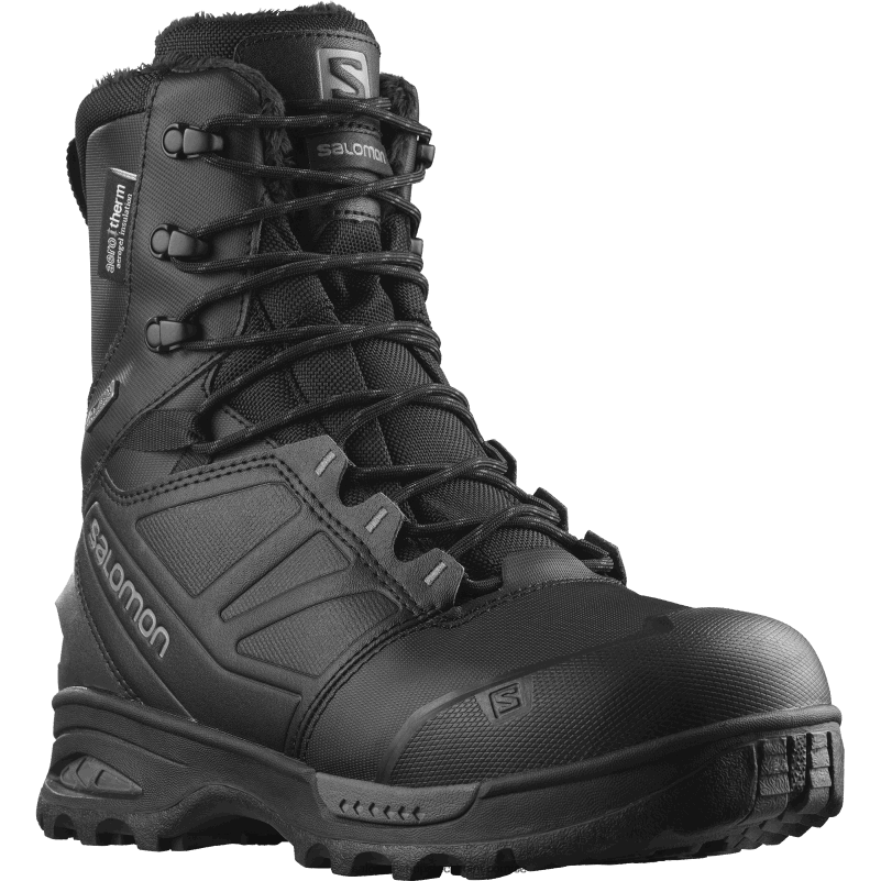 Salomon svart/magnet vinterstövlar för män - tondra pro clima vattentäta T82RP1079
