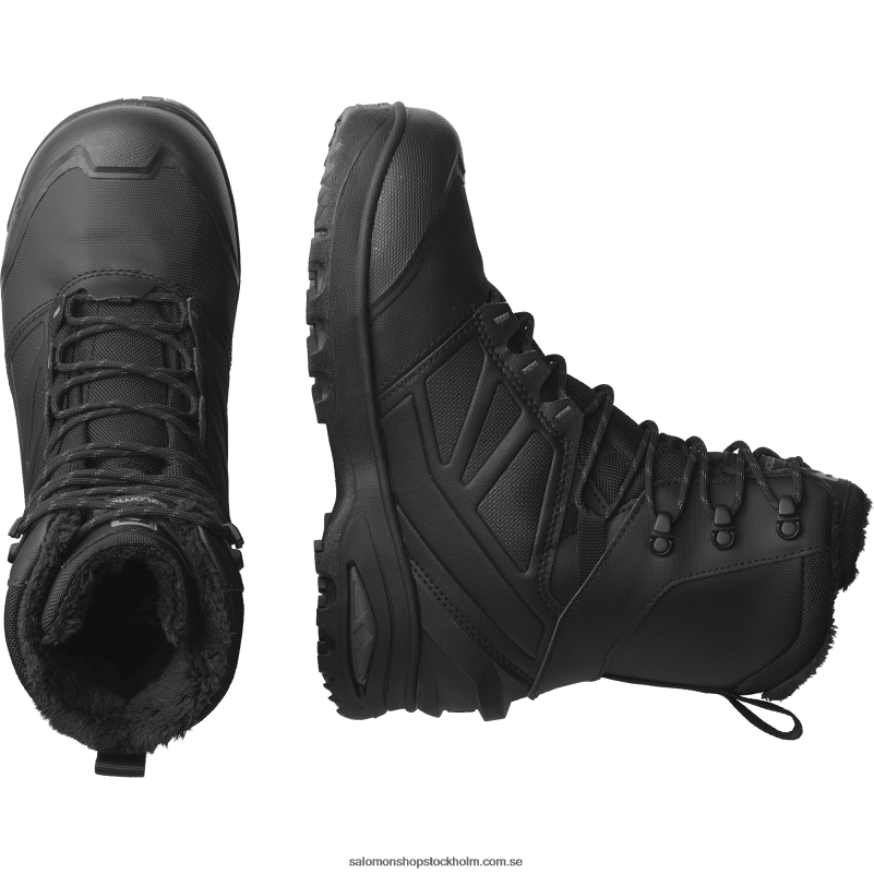 Salomon svart/magnet vinterstövlar för män - tondra pro clima vattentäta T82RP1079