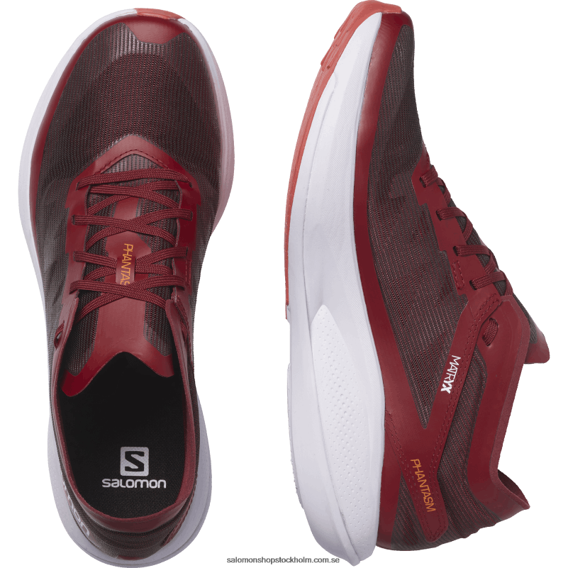 Salomon cykling röd/lila ljung/vibrerande orange löparskor för män - fantasm T82RP1072