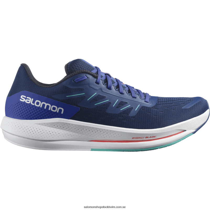 Salomon godsblå/bländande blå/mintblad löparskor för män - spectur T82RP1076