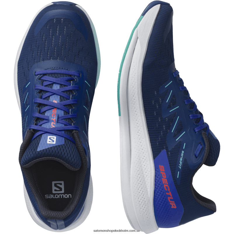 Salomon godsblå/bländande blå/mintblad löparskor för män - spectur T82RP1076