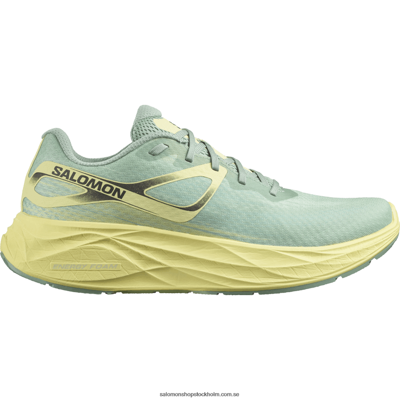 Salomon granitgrön/gul iris/vit löparskor för män - aero glide T82RP1062