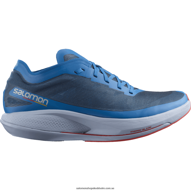 Salomon indigo bunting/kentucky blå/vallmoröd löparskor för män - fantasm T82RP1073