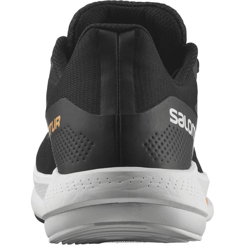 Salomon svart/vit/blinkande orange löparskor för män - spectur T82RP1078