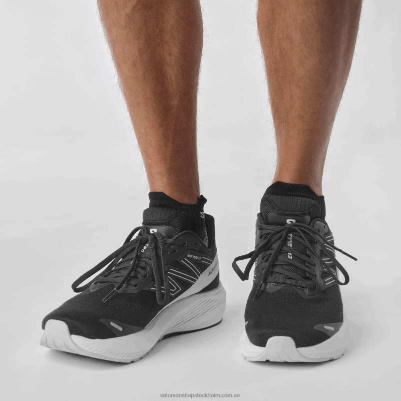 Salomon svart/vit/månsten löparskor för män - aero blaze T82RP1067