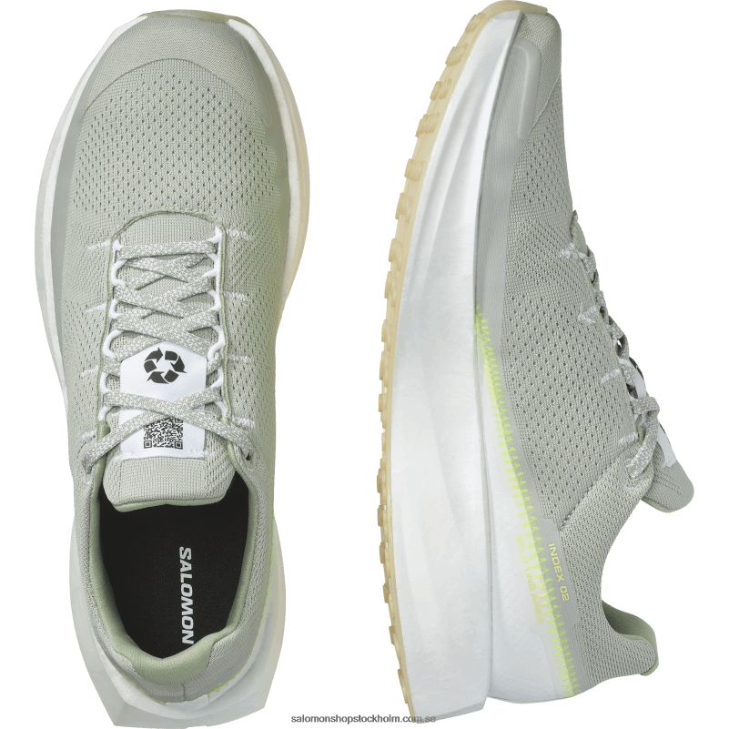 Salomon vit/ökensalvia/säkerhetsgul löparskor för män - index 02 T82RP1070
