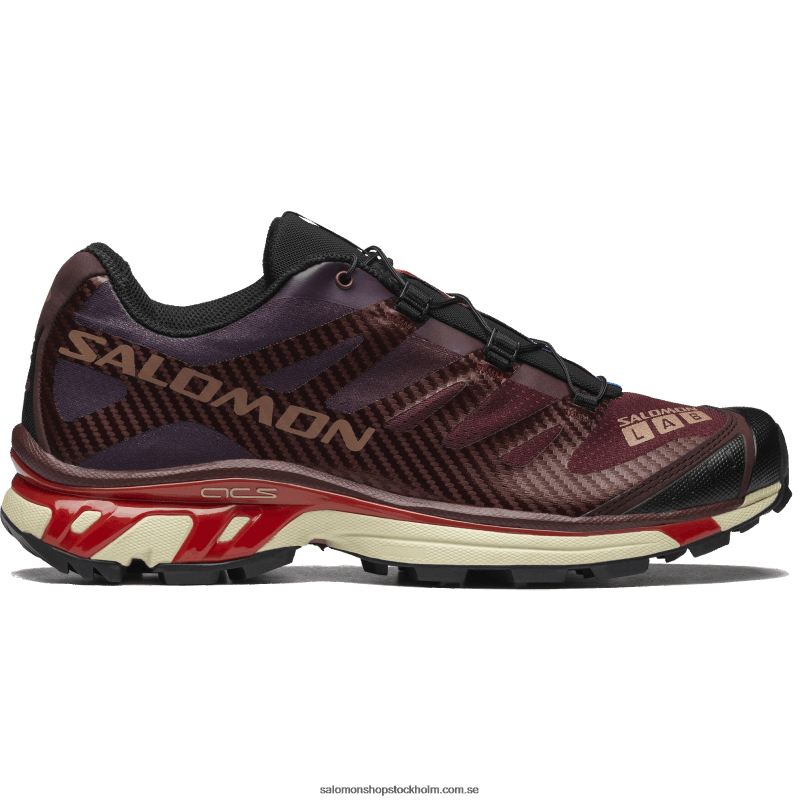 Salomon bitter choklad/mockamousse/eldröd sportskor för män - xt-4 T82RP219