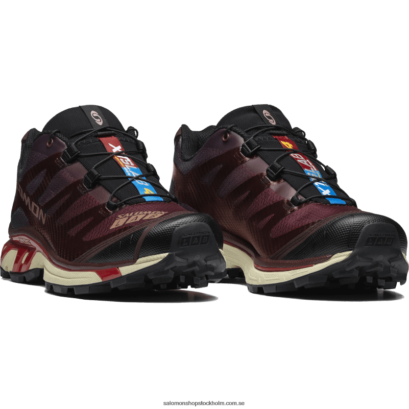 Salomon bitter choklad/mockamousse/eldröd sportskor för män - xt-4 T82RP219