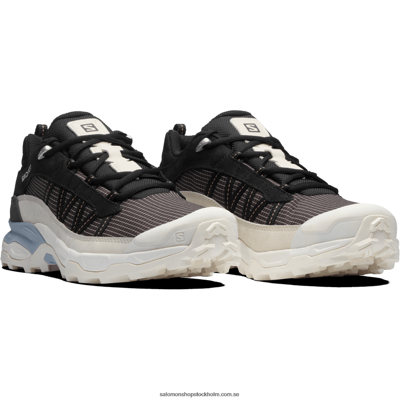 Salomon choklad plommon/vaniljglass/zenblått mäns sportstyle skor - skydd lågt läder T82RP173