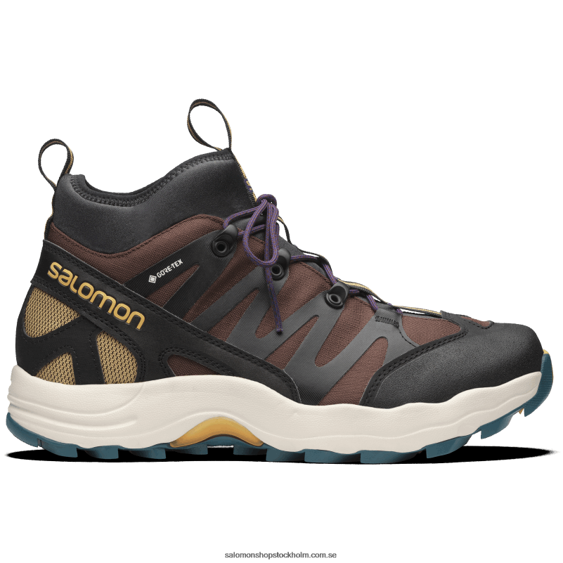 Salomon chokladfondant/arrowwood/svart sportskor för män - xa pro 1 mid gore-tex T82RP198