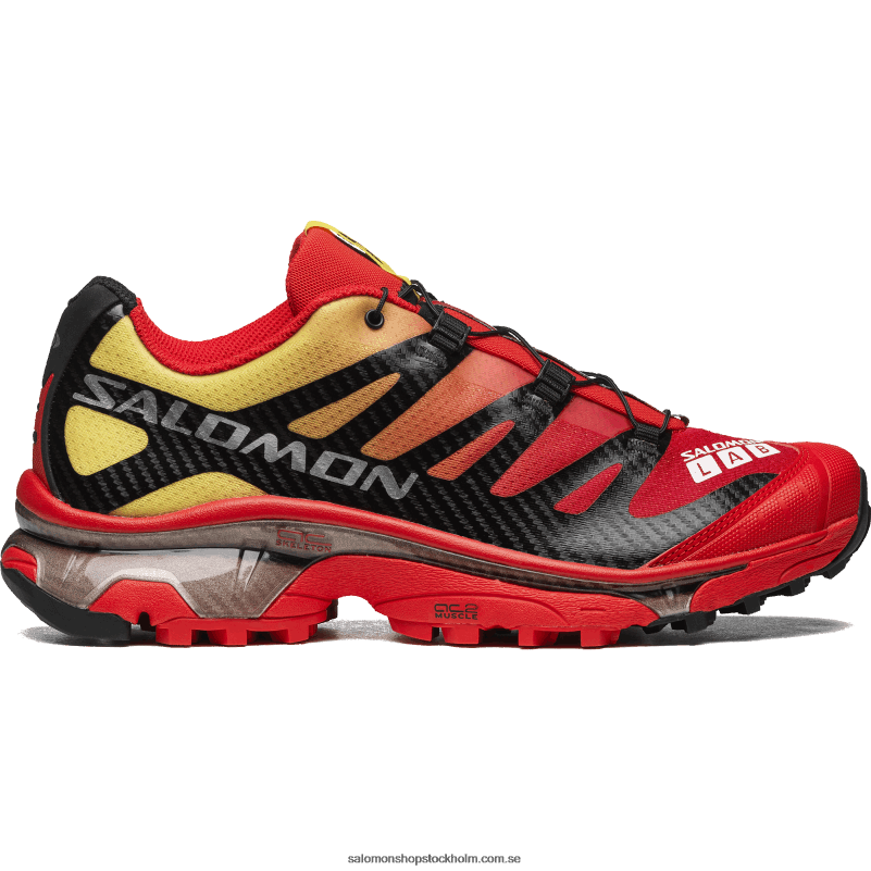 Salomon eldröd/svart/empiregul sportskor för män - xt-4 og T82RP63