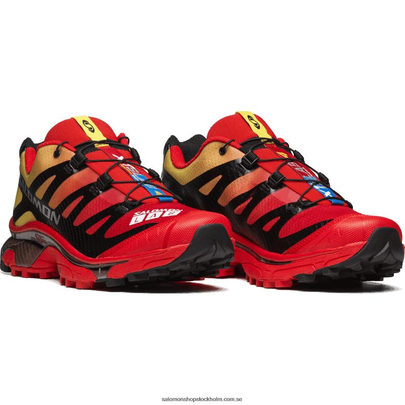 Salomon eldröd/svart/empiregul sportskor för män - xt-4 og T82RP63