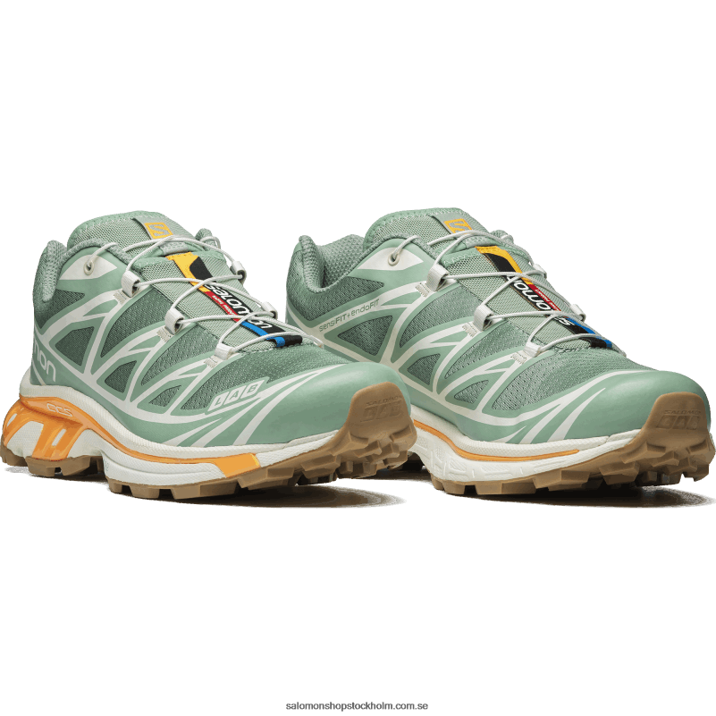 Salomon granitgrön/akvifer/flammande orange sportskor för män - xt-6 T82RP75