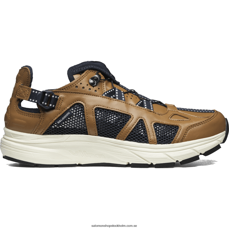 Salomon gummi/vaniljglass/mörk safir sportskor för män - techsonic läder T82RP177