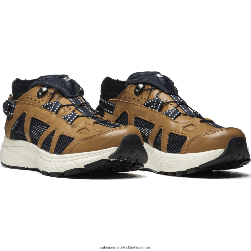 Salomon gummi/vaniljglass/mörk safir sportskor för män - techsonic läder T82RP177