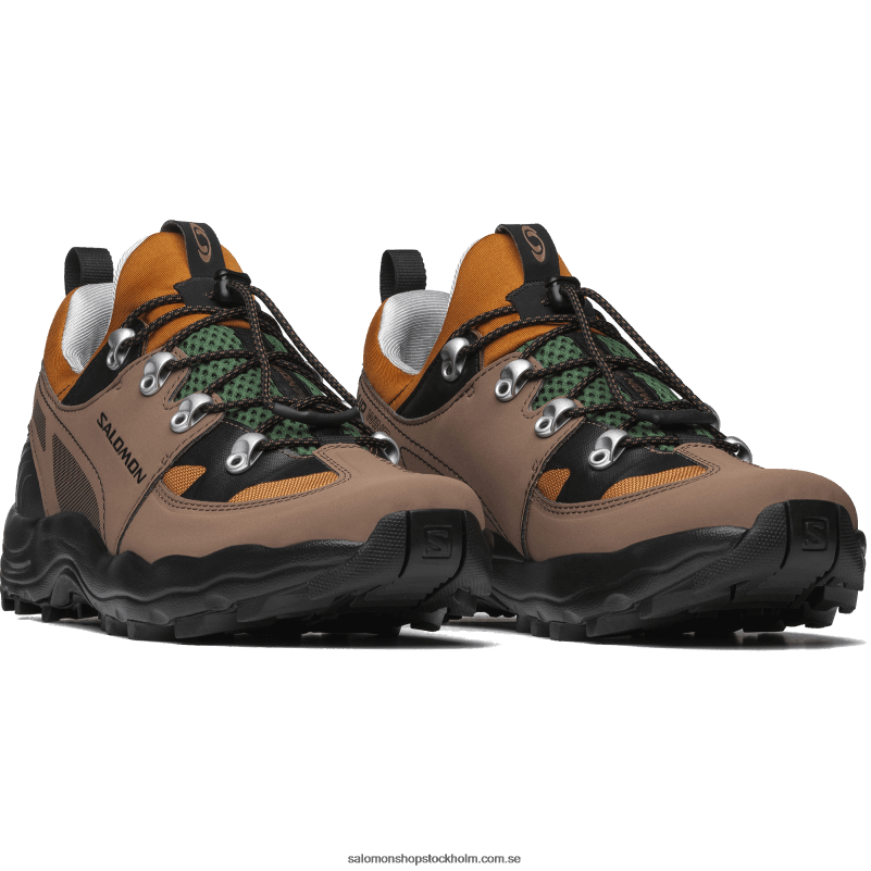 Salomon gyllene ek/ekollon/svart sportskor för män - raid wind 75:e T82RP161