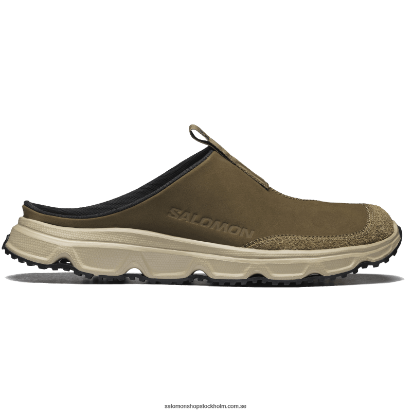 Salomon känguru/safari/svart sportsko för män - rx slide leather advanced T82RP182