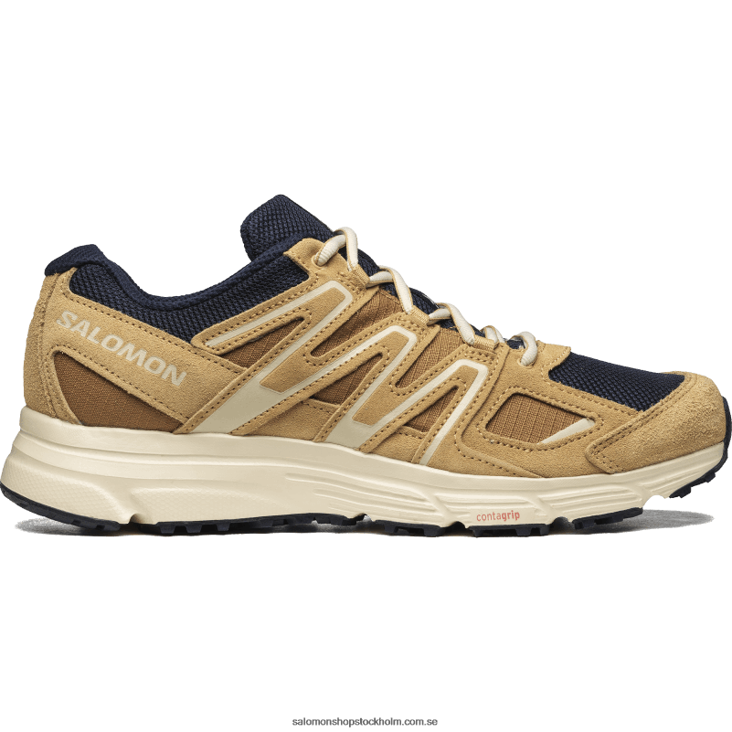 Salomon mörk safir/taffy/gummi sportskor för män - x-mission 4 mocka T82RP164