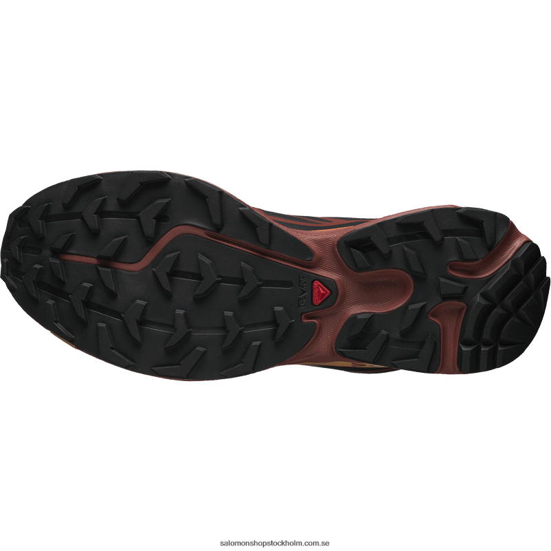 Salomon svart/choklad plommon/vibrerande apelsin sportskor för män - xt-6 T82RP86
