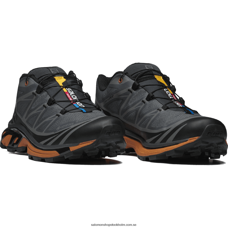 Salomon svart/ebenholts/marmelad sportskor för män - xt-6 gore-tex verktyg T82RP126
