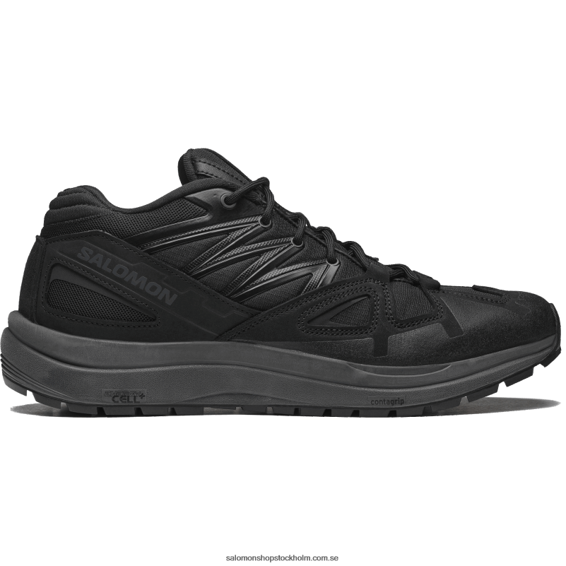 Salomon svart/ebenholts sportsko för män - odyssey 1 läder avancerad T82RP220