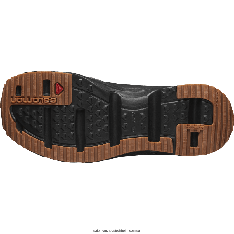 Salomon svart/gum8 sportsko för män - rx slide leather advanced T82RP183