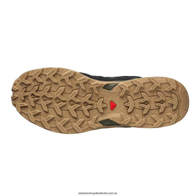 Salomon svart/kelp/purjolök grön mäns sportstyle skor - skydd lågt läder T82RP170