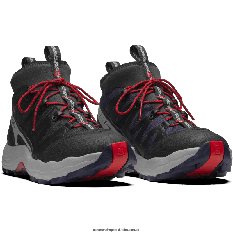 Salomon svart/legering/gojibär sportskor för män - xa pro 1 mid gore-tex T82RP199