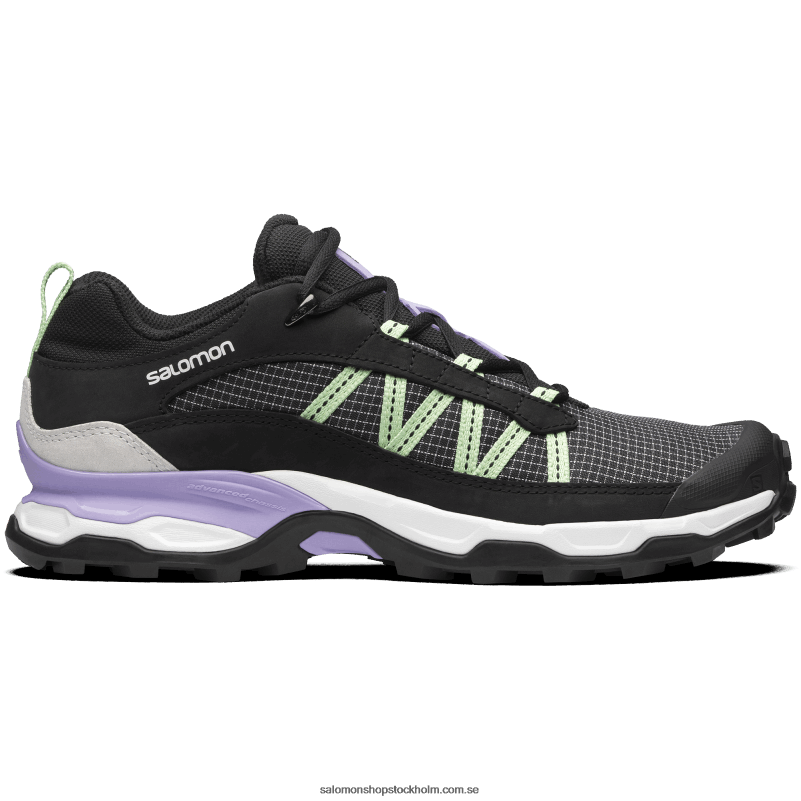 Salomon svart/vit/patinerad grön mäns sportstyle skor - skydd lågt läder T82RP172
