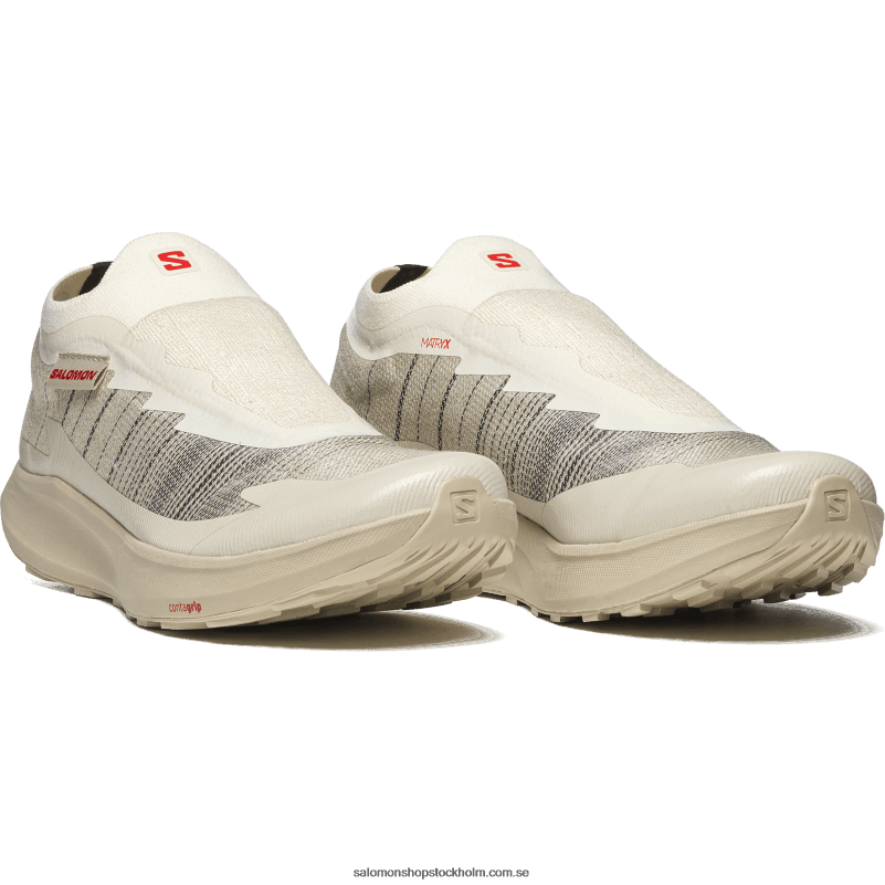 Salomon vaniljglass/fjädergrå/eldröd sportskor för män - pulsar advanced T82RP141