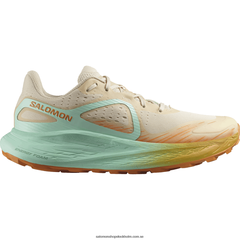 Salomon blekt sand/yucca/apelsinpeppar herrlöparskor - glide max tr T82RP1446