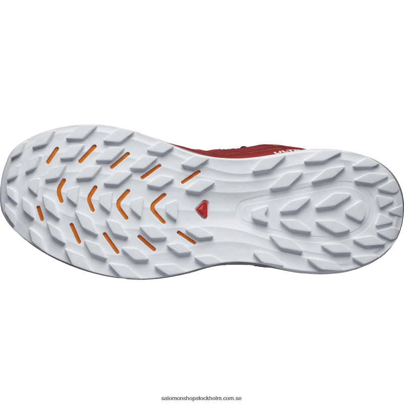 Salomon cykling röd/frostgrå/gurkmeja traillöparskor för män - ultra glide 2 gore-tex T82RP1442