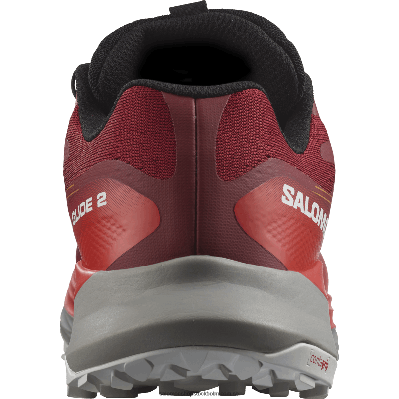 Salomon cykling röd/frostgrå/gurkmeja traillöparskor för män - ultra glide 2 gore-tex T82RP1442