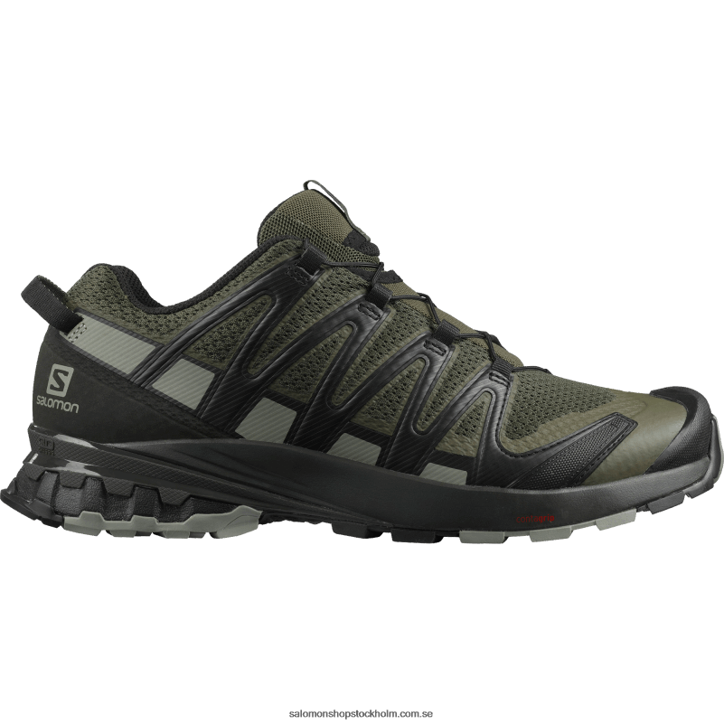 Salomon druvblad/torv/skugga terrängskor för män - xa pro 3d v8 T82RP1478