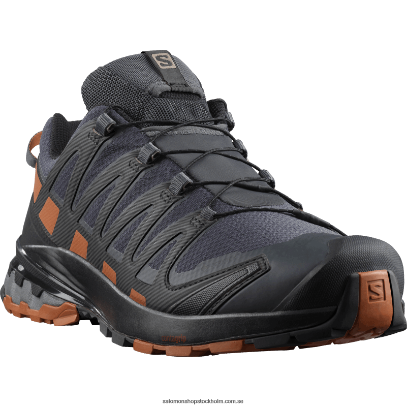 Salomon ebenholts/kolacafé/svart trail löparskor för män - xa pro 3d v8 gore-tex T82RP1481
