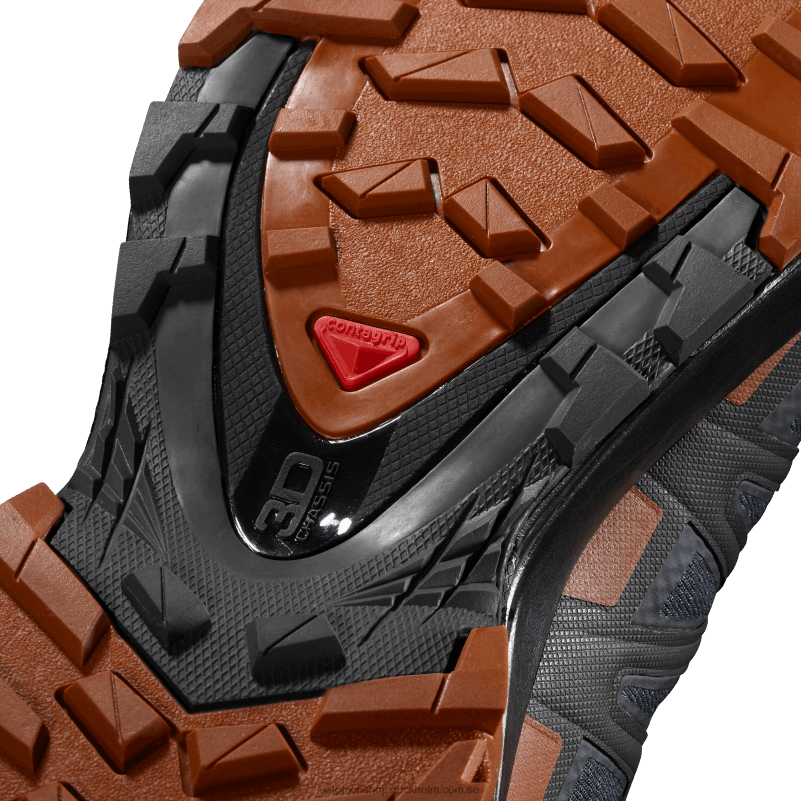Salomon ebenholts/kolacafé/svart trail löparskor för män - xa pro 3d v8 gore-tex T82RP1481